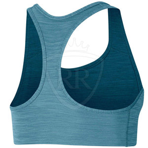 Sujetador deportivo sencillo para mujer, color verde azulado, diseño racerback, logo frontal, almohadillas extraíbles, tela transpirable de elastano/poliéster, soporte alto - Product Image 6