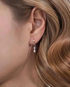 ต่างหูเพชรโมอิสซาไนต์ทรงหกเหลี่ยม เงินแท้ 925 ต่างหูเพชรแบบกำหนดเองและเครื่องประดับเพชรอื่นๆ - Product Image 3