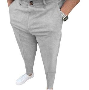 Nouveau pantalon habillé slim à rayures pour homme – Formel, décontracté, de bureau – Coupe ajustée, design élégant en tissu – OEM ODM - Product Image 6