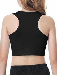 Top Corto Deportivo Personalizado al por Mayor para Mujer, Sin Mangas, para Gimnasio, Yoga, Ejercicio, Ropa Deportiva Elástica, Top Corto de Yoga al por Mayor - Product Image 3