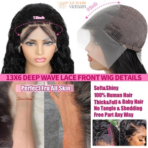 Mini peluca con cierre de encaje Frontal recto de hueso vietnamita negro Natural, peluca frontal de encaje completo de oreja a oreja, cabello virgen de grado destacado - Product Image 6