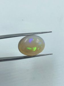 Opale d'Éthiopie beige naturelle, pierre brute transparente, forme ovale naturelle, 10,50 carats - Product Image 2