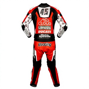 Traje de Carreras Scott Redding WSBK Rucati MotoCP, 1.3mm, Cuero Vacuno y de Canguro, Mono de Motociclismo con Protección CE - Product Image 2