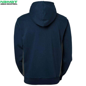 Sweat-shirt à capuche zippé bicolore pour homme, avec empiècements contrastants, en polaire multicolore, uniforme d'entraînement, veste d'extérieur - Product Image 2