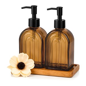 ที่จ่ายสบู่ไม้กระถินณรงค์ดีไซน์หรูหราพร้อมตกแต่งทองแดง - ขายส่ง B2B - Product Image 2