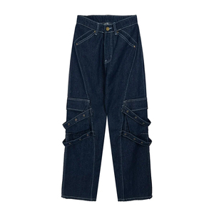 Pantalon en jean décontracté pour homme, coupe décontractée, en coton, avec coutures durables et construction confortable, personnalisable OEM - Product Image 1