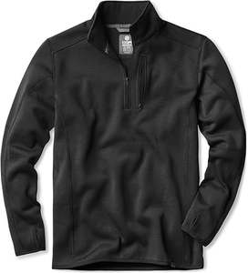 Pull polaire thermique pour homme, style pompier, imprimé, utilitaire, décontracté, pour l'extérieur, avec col et poche poitrine zippées, 100% - Product Image 1