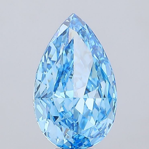 Excelente diamante suelto con certificación IGI, suministro de exportación de diamantes CVD, diamante de laboratorio de corte pera premium, azul vivo fantasía, claridad VS1 - Product Image 5