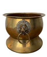 Vente chaude Antique Or Cuivre Finition Aluminium avec poignée de lion Jardinière Pot Vase pour la Maison et le Jardin Décoration de Mariage