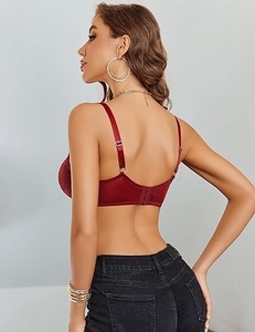 Soutien-gorge de sport respirant à maintien élevé pour femme, bretelles réglables, coussinets amovibles, en Spandex/Polyester, haute qualité - Product Image 3