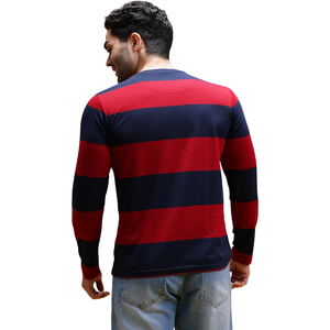 T-shirt Polo en Jersey à Manches Courtes et Manches Longues Rayé Uni Respirant Style Rugby en Coton Personnalisé pour Homme 2026 - Product Image 4