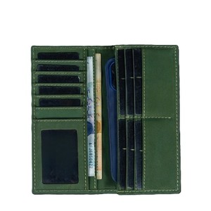Elegant Green Genuine <b>Leather</b> Dual <b>Passport</b> Sleeve Travel Ticket Wallet Organizer Slim Card Holder Protection Case <b>Cover</b> Pouch - Product Image 2