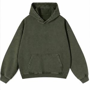 Sudadera con Capucha Extra Grande para Hombre, Color Sólido, Algodón French Terry, Informal, con Bolsillos, para Otoño - Product Image 1