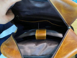 New Style Vintage Look Brown Crunch <b>Leather</b> Backpack Travel Backpack Office <b>Leather</b> Large Capacity Travel <b>Bag</b> for <b>Men</b> and Women - Product Image 6