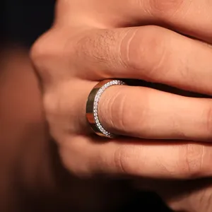 1CT Round Brilliant Cut Lab Grown Diamond Men's Engagement <b>Ring</b> 14K Gold IGI Certified Luxury Maximum Sparkle <b>Indian</b> Supplier - Product Image 5