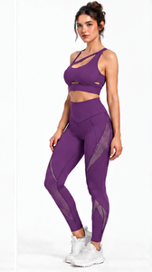 Conjunto de Yoga para Mujer, Sujetador Deportivo Acolchado, Leggings de Cintura Alta, Dos Piezas, Suave como la Mantequilla, Elástico en Cuatro Direcciones, Ropa Deportiva para Gimnasio y Entrenamiento - Product Image 5