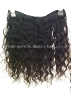 Extensions de cheveux humains Remy indiens bruts non traités, qualité pure, en vrac, en gros, 100g, style bouclé ondulé 1B, sans couture, avec ruban adhésif - Product Image 5