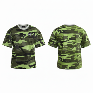 Outdoor Activities Style Men's Camouflage Print Casual T <b>Shirt</b> Short Sleeve Round Neck Cotton <b>Polyester</b> OEM ODM Custom T <b>Shirts</b> - Product Image 5