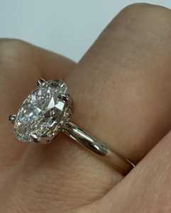 1.50 CT Oval IGI Certified Lab Grown Diamond <b>Ring</b> 14K 18K Solid Gold Solitaire Engagement <b>Ring</b> Manufacturer Wholesale Price - Product Image 6