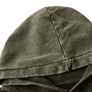 Sudadera con Capucha para Hombre, Lavado Ácido, Precio Razonable, Nueva Moda, Alta Calidad, Ropa Casual, Color Sólido - Product Image 2