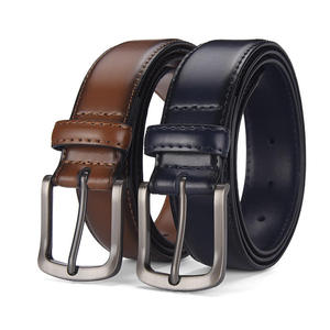 Cinturón de Cuero Vacuno de Grano Completo Personalizado para Hombre, Cinturón de Cuero Genuino Transpirable de Alta Calidad con Hebilla Cuadrada de Aleación Resistente - Product Image 2