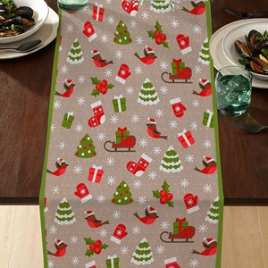 High Quality 100% Cotton Christmas Printed <b>Table</b> <b>Runner</b> For Decoration Custom Size OEM <b>Table</b> <b>Runner</b> Made in India - Product Image 1