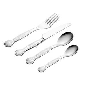 Mermaid-Themed <b>Stainless</b> <b>Steel</b> <b>Cookware</b> <b>Set</b> 4 PCS Kids Cutlery for Younger Children - Product Image 1
