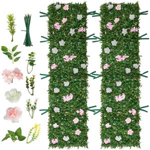 Decorazioni Murali per Matrimoni 2x8ft, Sfondo Floreale 3D in Seta Artificiale di Lusso, Adatto ai Animali Domestici (2 Pezzi) - Product Image 1