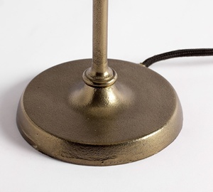 Botanical Grace Metal Table <b>Lamp</b> with Antique Gold Iron <b>Leaf</b> Base Premium Fabric <b>Shade</b> Warm Ambient Lighting for Elegant Homes - Product Image 4