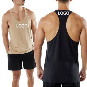 Custom Fashion Y Back Streetwear <b>Athletic</b> Gym Tank Top Men's Running Tank Tops - Product Image 1