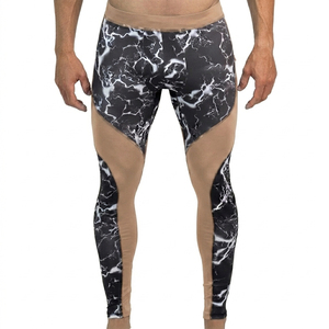 Mens Gym Leggings Compression Sports Tights Lightweight Stretch Moisture Wicking Breathable Running Training Fitness <b>Exercise</b> - Product Image 4