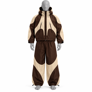 Conjunto Deportivo de Nylon Ligero y Resistente al Viento, Talla Grande, Unisex, Chaqueta con Cremallera y Pantalones, 2 Piezas - Product Image 3