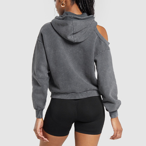 Trendy Regular Solid Front <b>Hoodie</b> for <b>Women</b> Lightweight Long Sleeve Pullover <b>Soft</b> Fabric Casual Fit Streetwear Gym Daily Outfits - Product Image 3