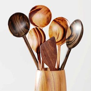 Nuevo Juego de Utensilios para Servir Ensaladas, Ecológico, Apto para Lavavajillas, Utensilios para Ensaladas para el Hogar y la Cocina, Hecho en India - Product Image 6