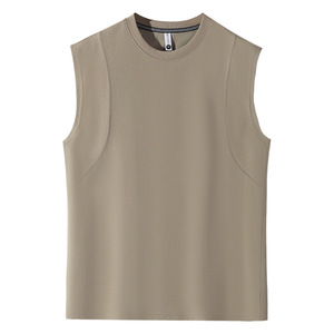 เสื้อกล้ามผู้ชาย OEM 230G ผ้าคอตตอนไอซ์ฟิลด์ สีพื้น ซับเหงื่อ ระบายอากาศดี เหมาะสำหรับใส่ลำลอง เล่นกีฬา ฤดูร้อน - Product Image 4