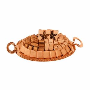 Plateau à chocolat en métal de la plus haute qualité, élégant plateau rond en cuivre, parfait pour les mariages ou les événements, idéal pour offrir en cadeau, prix d'usine - Product Image 6