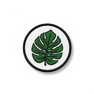 Parche Bordado Botánico Personalizado de Hoja de Monstera Verde, Aplique Termoadhesivo, Insignias Tejidas para Ropa y Mochilas, Venta al por Mayor - Product Image 1