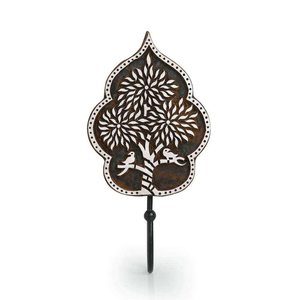 Hand Carved Sheesham Wood Wall <b>Hook</b> Handmade Wooden for Clothes Bags Keys <b>Towels</b> Home Entryway Bedroom Office Home Decor - Product Image 3