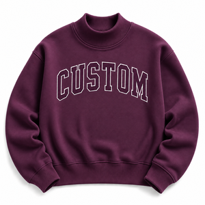 Sweat-shirt à col montant pour filles, coupe décontractée, taille personnalisée, manches classiques, écologique, pour un usage quotidien - Product Image 1