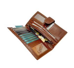 ALL ONE High <b>Quality</b> Castello Leather RFID Passport Case Polyester Best Value Boarding Pass Wallet Snap Fastening Available - Product Image 6