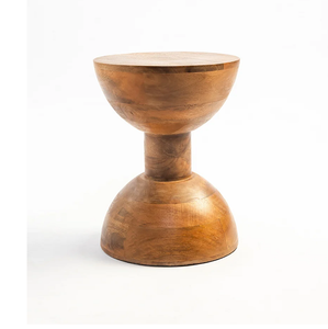 Table d'appoint et tabouret en bois de manguier, ensemble de meubles en bois polyvalent pour le salon, la chambre à coucher, la décoration de la maison et l'usage quotidien - Product Image 4