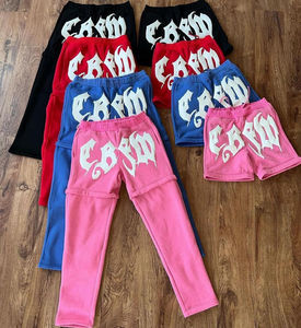 Pantalones Cortos Desmontables de Lana Oscura Ligeros con Cordón y Estampado Puff, con Logotipo Personalizado, Unisex, Novedad 2026, Tendencia para Hombre - Product Image 3