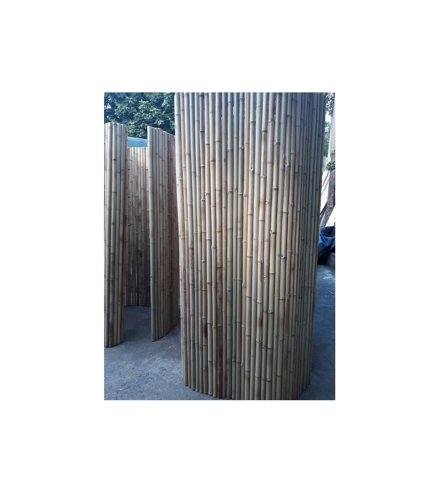 Cercado de jardín de bambú ecológico | Rollo de valla de bambú duradero directo de fábrica-Rollo de valla de bambú para paisajismo de jardín