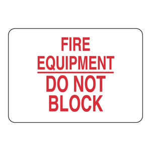 ป้ายเตือนความปลอดภัยจากอัคคีภัย Brady Do Not Block - ป้ายจราจร PVC สำหรับภายใน/ภายนอกอาคาร - Product Image 3