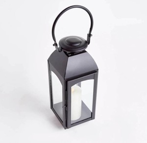 Matt <b>Black</b> Color Customized Size <b>Lantern</b> for Wall Decoration Premium Quality Metal Glass Portable & Durable <b>Lantern</b> for Home - Product Image 3
