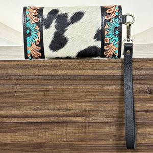 Nouvelle pochette en cuir de vachette western à motifs, sac à main pour femme, sac à main de soirée, mini pochette tendance, pochette de créateur - Product Image 5