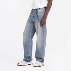 Jeans cargo pour homme à prix bas avec logo et design personnalisés, coupe classique, taille haute, 100% coton denim - Product Image 6