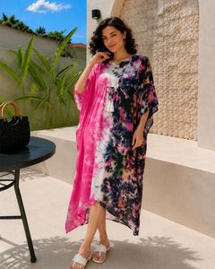 High Quality Designer Rayon <b>Kaftan</b> Solid Tie & Dye Washable <b>Summer</b> Daily Wear Regular Fit Sweetheart Neck Best Price by Supplier - Product Image 3