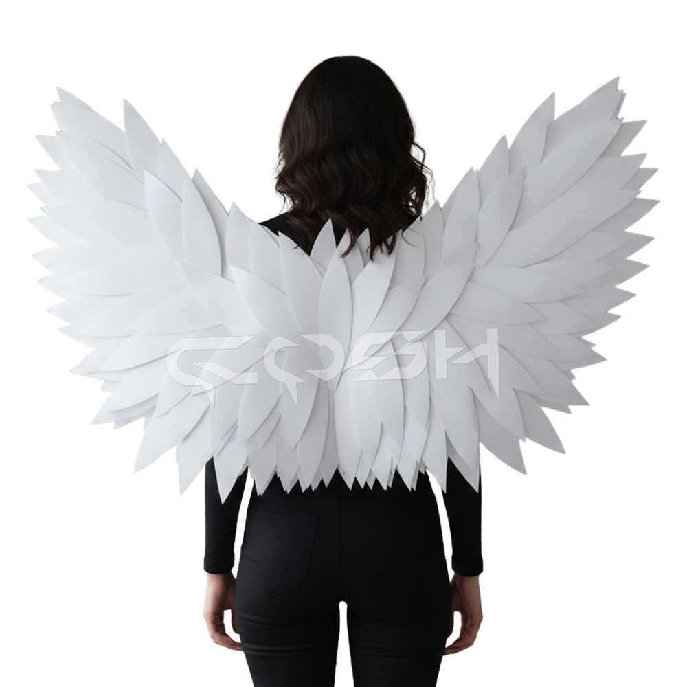 Alas De Ángel Grandes De 105 X 75 Cm – Disfraz Unisex Para Cosplay, Halloween Y Carnaval, Ligeras Y Ajustables (Tela No Tejida)