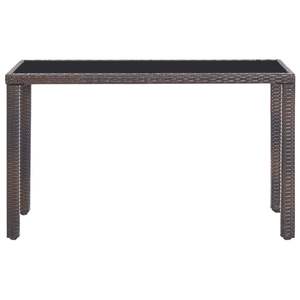 Conjunto de Muebles de Jardín de Acero Marrón y Ratán Sintético con Vidrio - Product Image 4